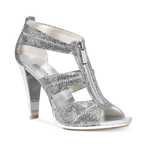 michael kors berkley t strap silver glitter|Michael Michael Kors Women's Berkley T Strap Silver Glitter 9 M.